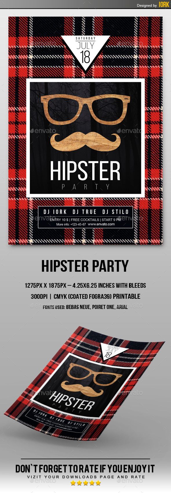 GraphicRiver Minimal Hipster Party Flyer 11332666 GraphicRiver Minimal Hipster Party Flyer 11332666