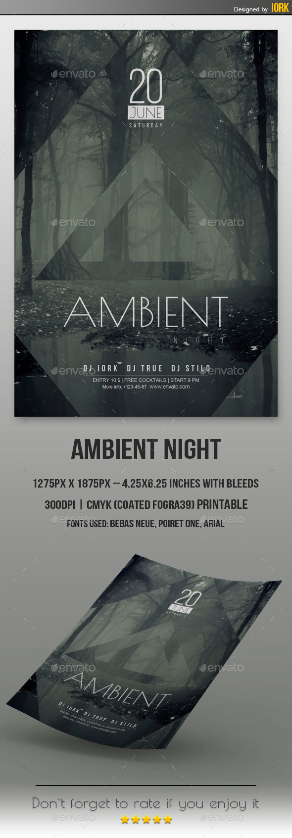 GraphicRiver Minimal Ambient Night Flyer 11333256 GraphicRiver Minimal Ambient Night Flyer 11333256