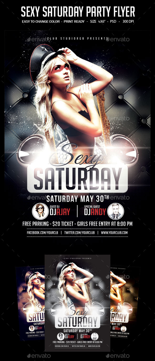 Sexy Saturday Party Flyer