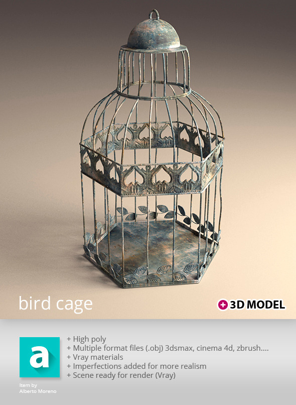Bird Cage - 3DOcean Item for Sale