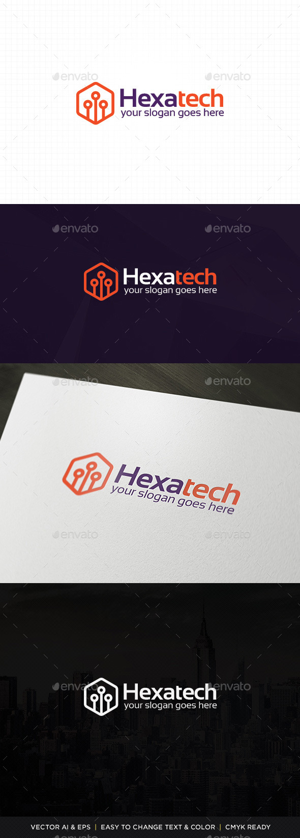 GraphicRiver Hexagon Tech Logo 11338380 GraphicRiver Hexagon Tech Logo 11338380
