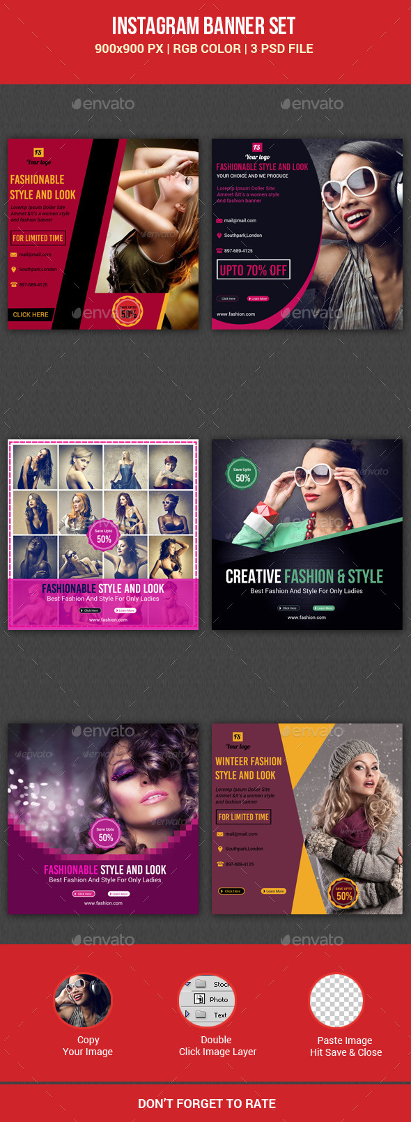 Fashion Instagram Banner Design Templates