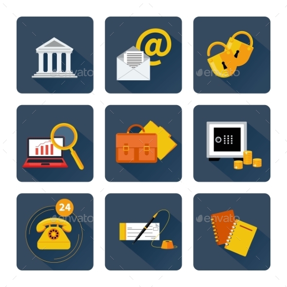 GraphicRiver Icon Set for Finance and Banking 11349659 GraphicRiver Icon Set for Finance and Banking 11349659