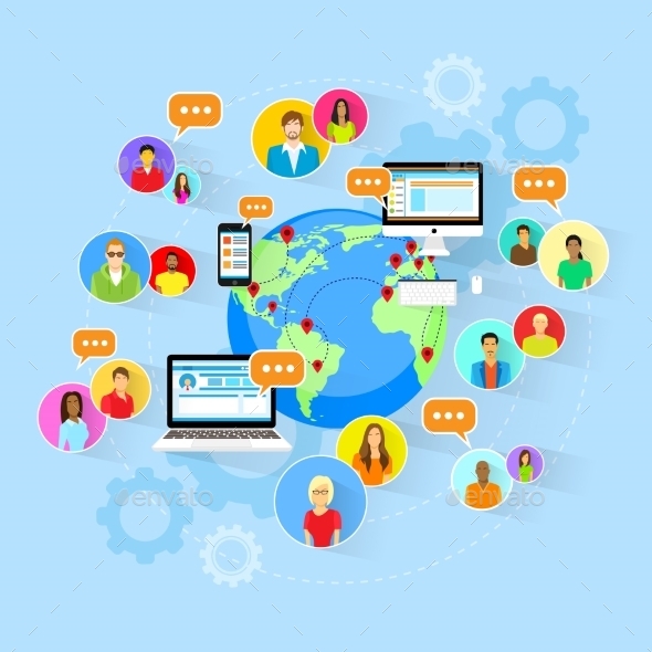 GraphicRiver Social Media Global Communication People World Map 11350259 GraphicRiver Social Media Global Communication People World Map 11350259