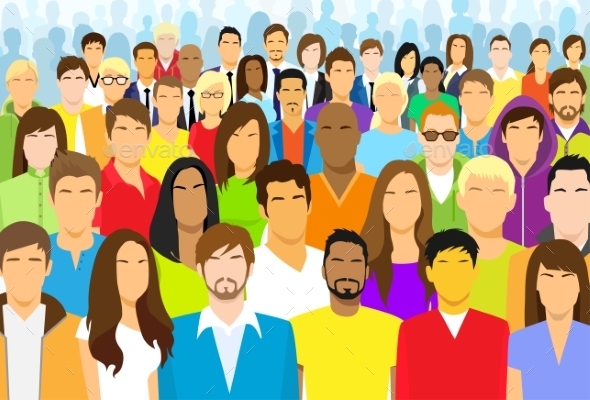 GraphicRiver Diverse Group Of Faceless People Flat Design 11350377 GraphicRiver Diverse Group Of Faceless People Flat Design 11350377