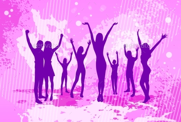GraphicRiver Dancing Pink Colorful Dance Banner People Crowd 11350380 GraphicRiver Dancing Pink Colorful Dance Banner People Crowd 11350380