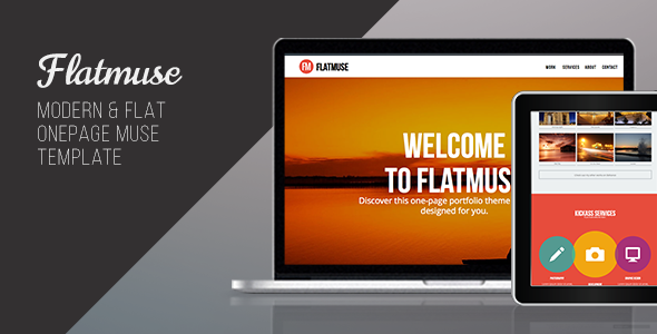 Flatmuse - One Page Muse Template