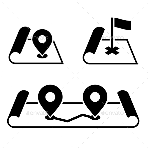 GraphicRiver Navigation Pin On Map Icons Set Vector 11350567 GraphicRiver Navigation Pin On Map Icons Set Vector 11350567