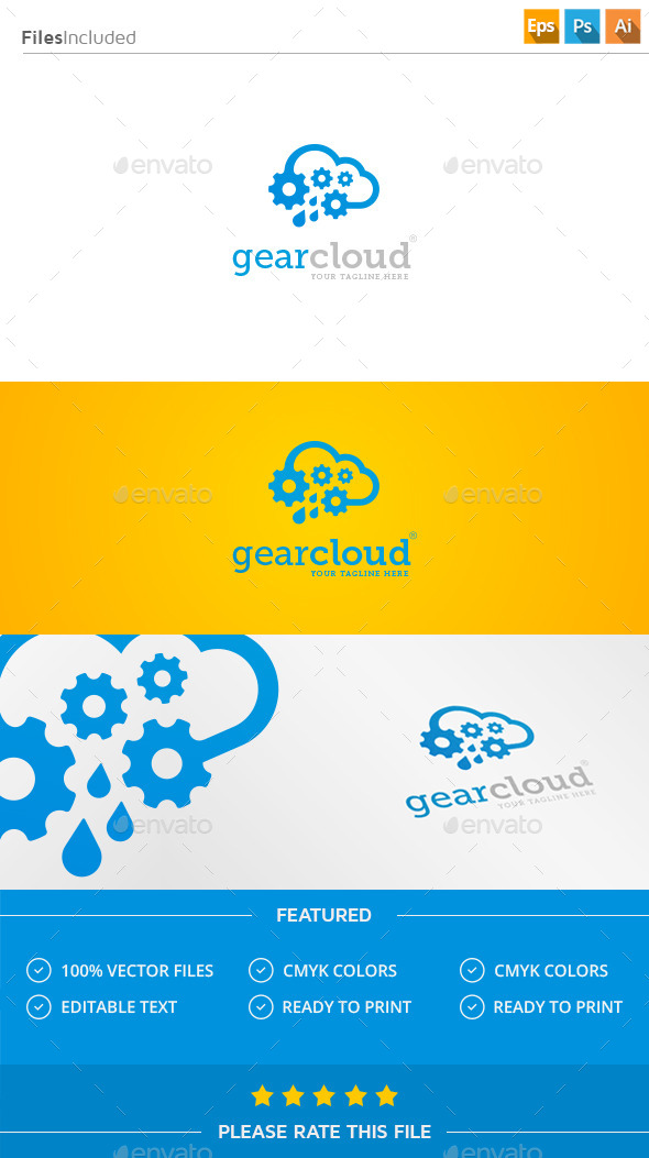 GraphicRiver Gear Cloud Logo 11350574 GraphicRiver Gear Cloud Logo 11350574