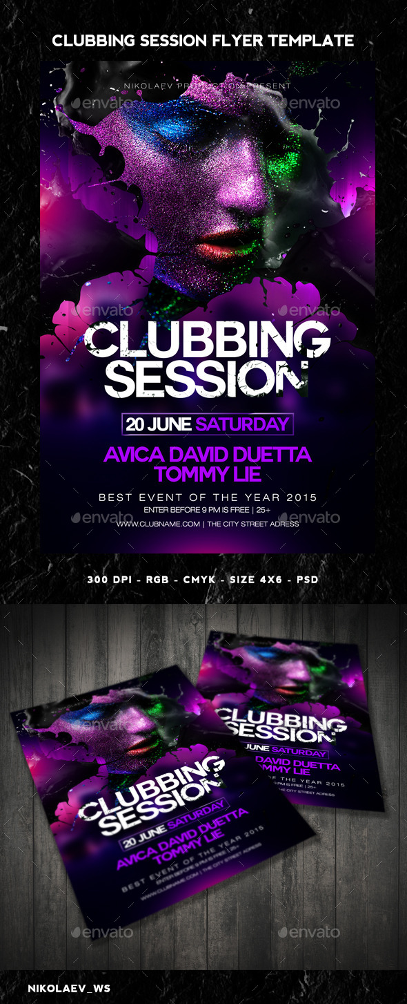 GraphicRiver Clubbing Session Flyer 11292715 GraphicRiver Clubbing Session Flyer 11292715