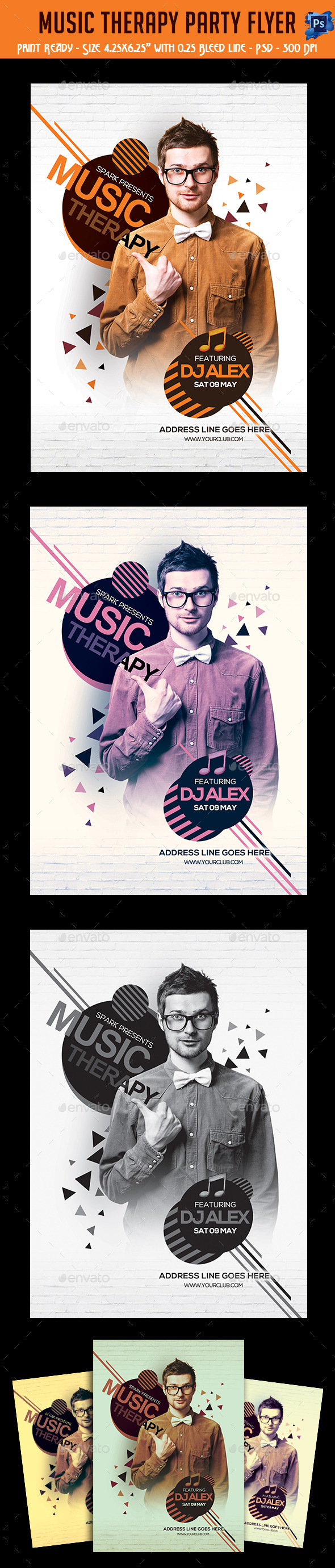GraphicRiver Music Therapy Party Flyer 11294147 GraphicRiver Music Therapy Party Flyer 11294147