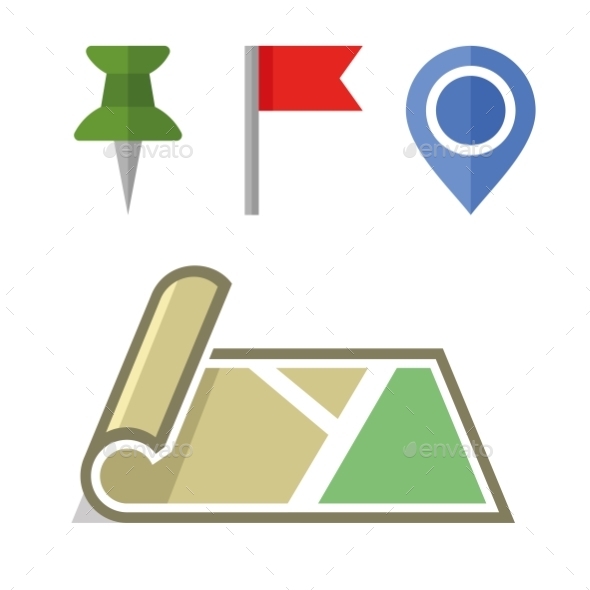 GraphicRiver Map Icon With Different Pins Set Vector 11351603 GraphicRiver Map Icon With Different Pins Set Vector 11351603