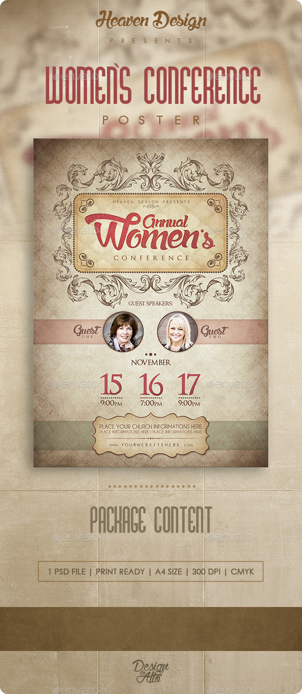 GraphicRiver Women`s Conference Poster 11294168 GraphicRiver Women`s Conference Poster 11294168