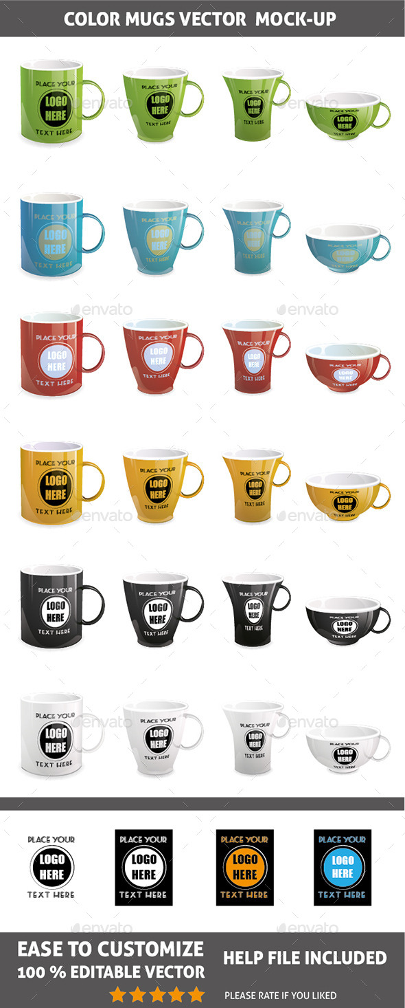 GraphicRiver Mugs Mock-up Vector 11353901 GraphicRiver Mugs Mock-up Vector 11353901