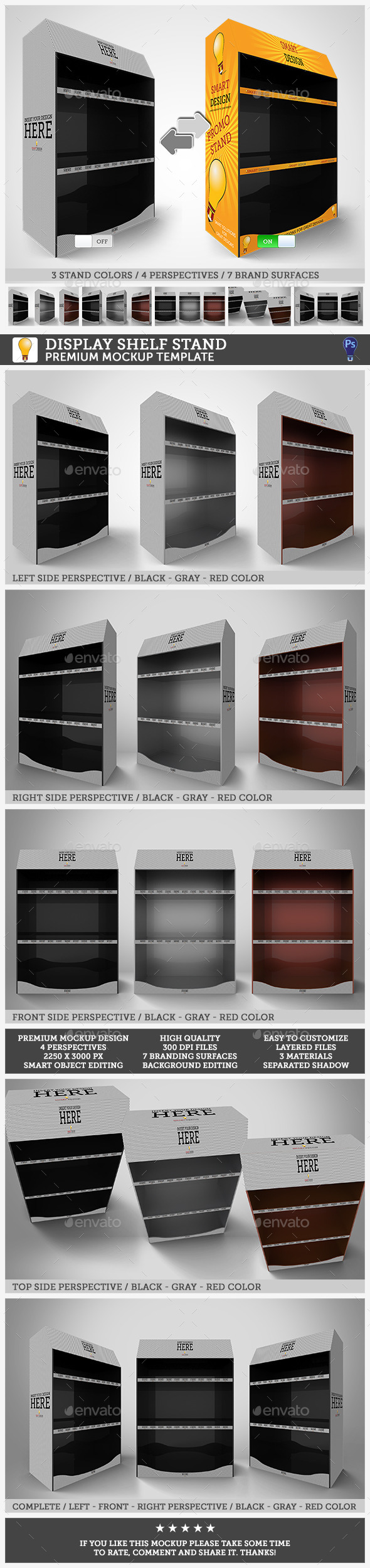 GraphicRiver Promotional Shelf Display Mockup 11354257 GraphicRiver Promotional Shelf Display Mockup 11354257
