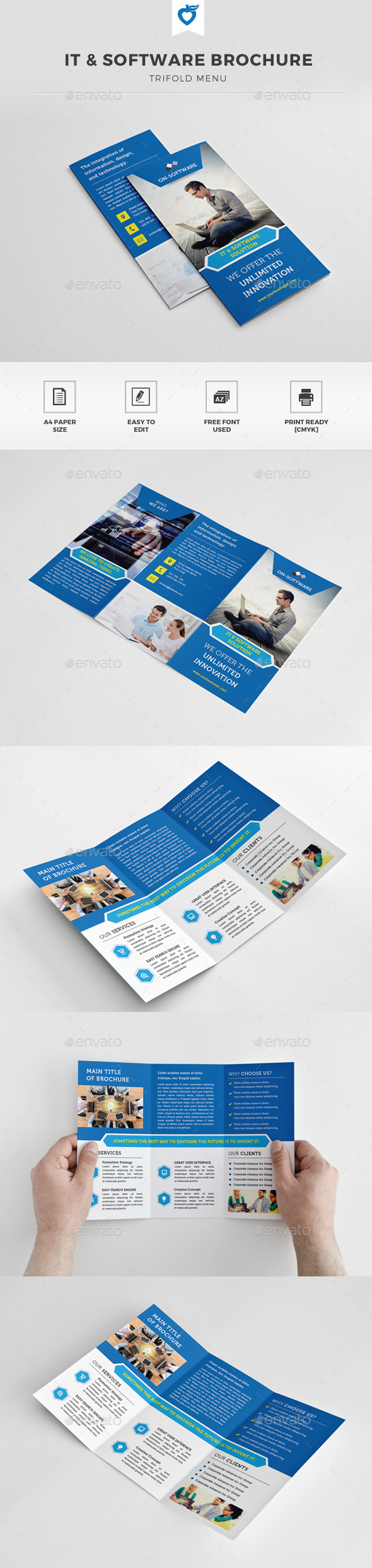 IT & Software Business Trifold Brochure (Corporate)