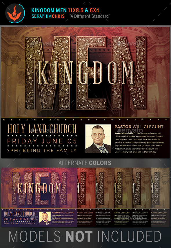 Kingdom Men Church Flyer Template (Church)