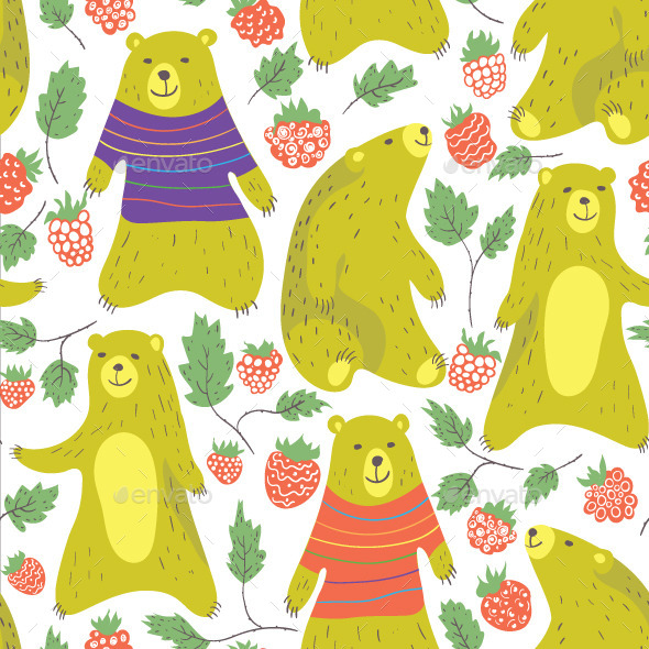 Bear and Raspberry (Animals)