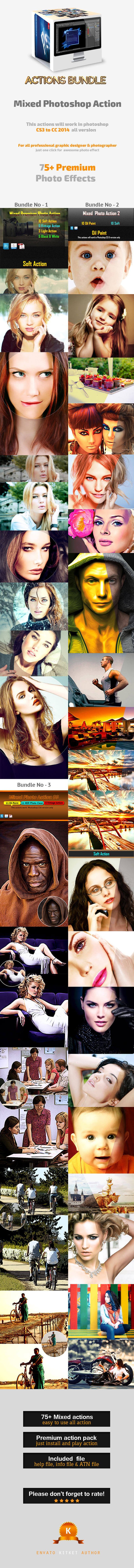 GraphicRiver Mixed Photoshop Actions Bundle 11355233 GraphicRiver Mixed Photoshop Actions Bundle 11355233