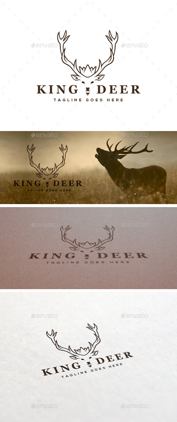 GraphicRiver King Deer Logo Template 11355352 GraphicRiver King Deer Logo Template 11355352