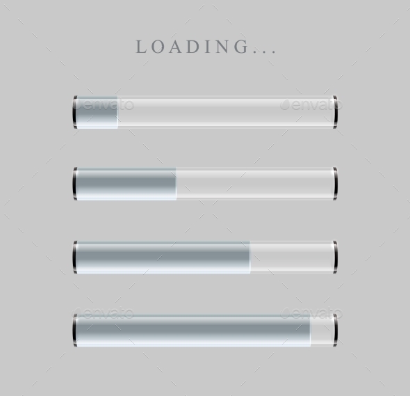 GraphicRiver Gray Loading Bars Set With Shine 11356337 GraphicRiver Gray Loading Bars Set With Shine 11356337