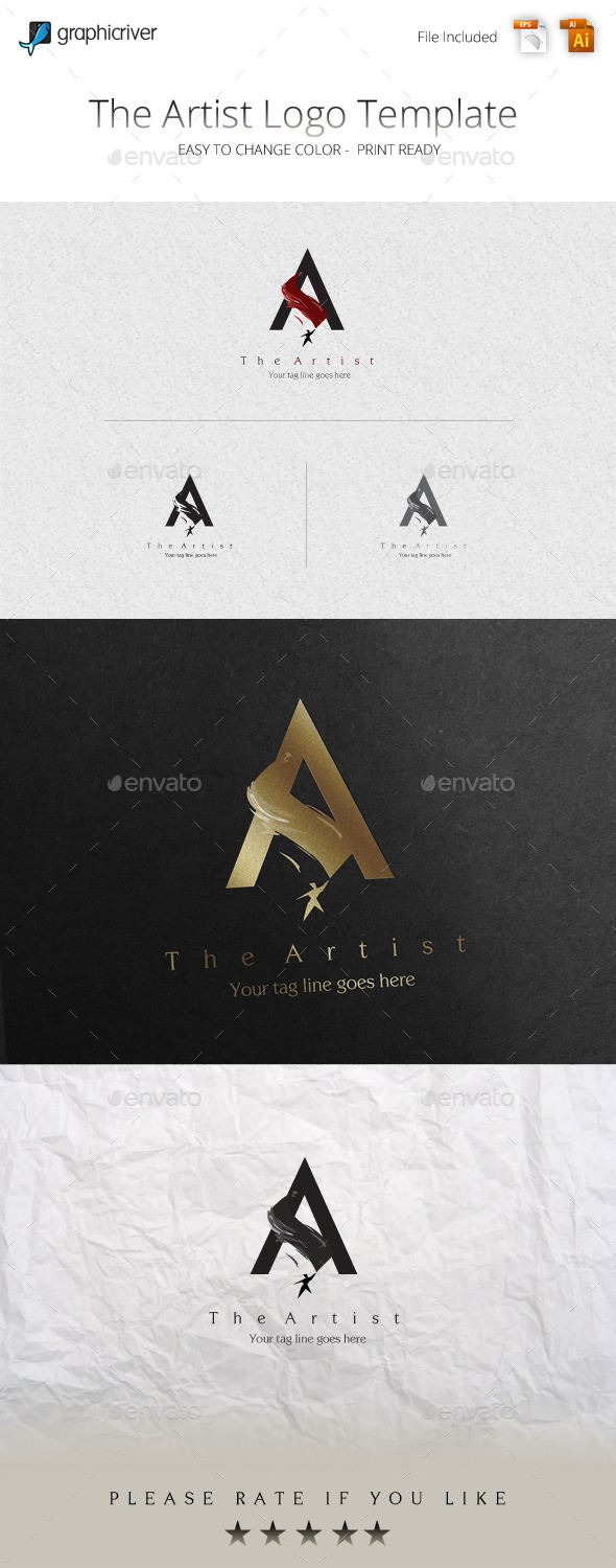 GraphicRiver The Artist Logo Template 11356402 GraphicRiver The Artist Logo Template 11356402