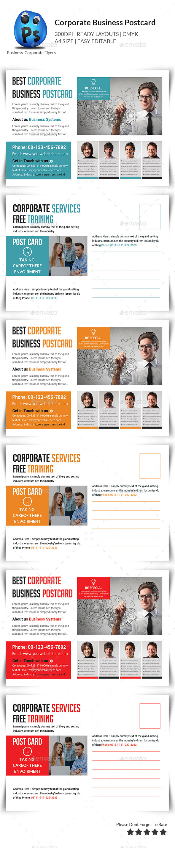 Corporate Business Postcards (Cards & Invites)