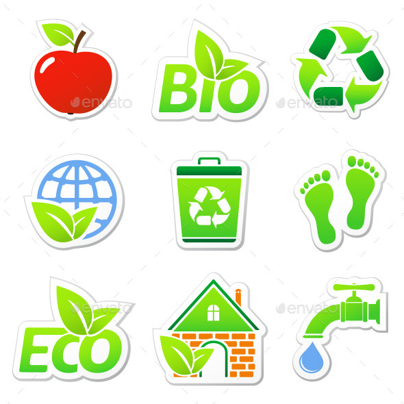 Ecology Stickers (Decorative Symbols)