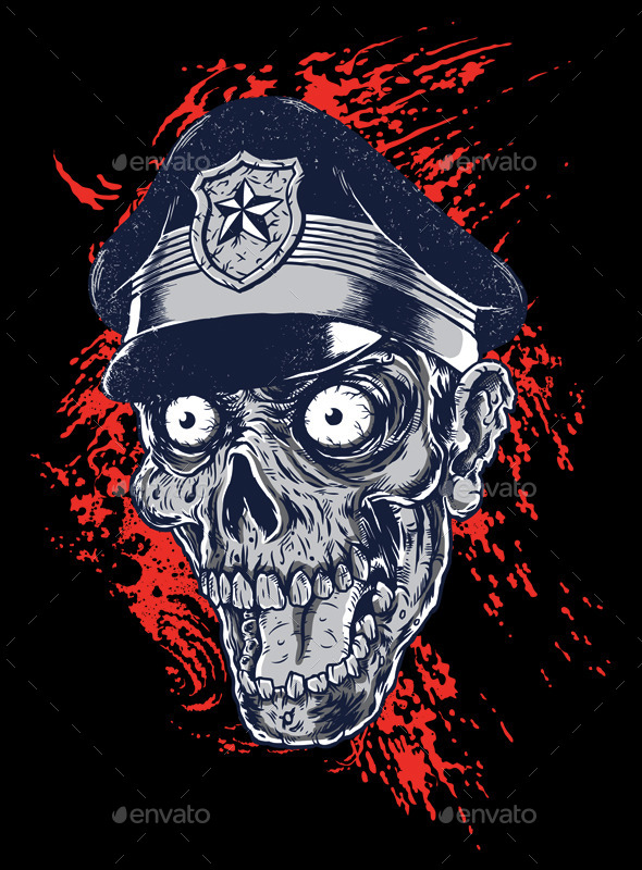 GraphicRiver Zombie Head Police 11357727 GraphicRiver Zombie Head Police 11357727