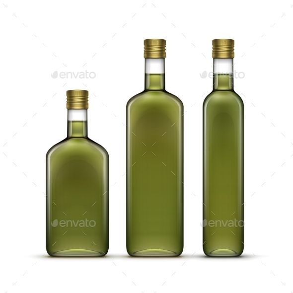 GraphicRiver Vector Set Of Olive Oil Glass Bottles Isolated 11358313 GraphicRiver Vector Set Of Olive Oil Glass Bottles Isolated 11358313