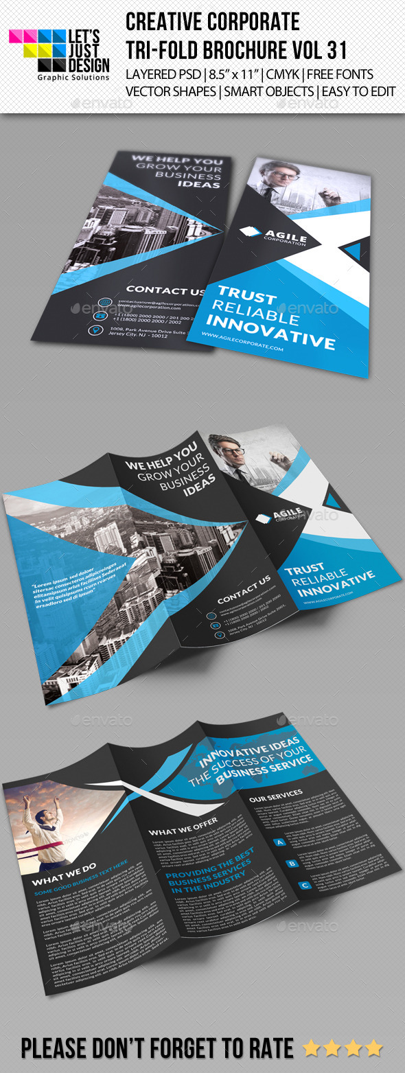 Creative Corporate Tri-Fold Brochure Vol 31 (Corporate)