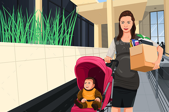 GraphicRiver Pregnant Woman Leaving Her Job 11361005 GraphicRiver Pregnant Woman Leaving Her Job 11361005