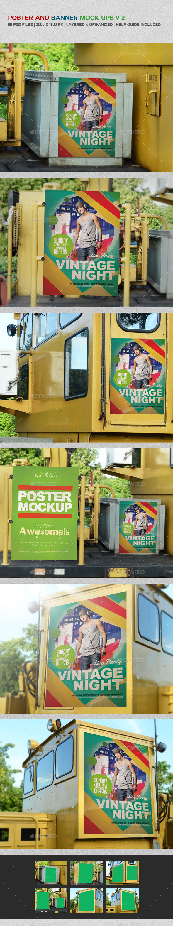 GraphicRiver Poster And Banner Mockups V-2 11361133 GraphicRiver Poster And Banner Mockups V-2 11361133