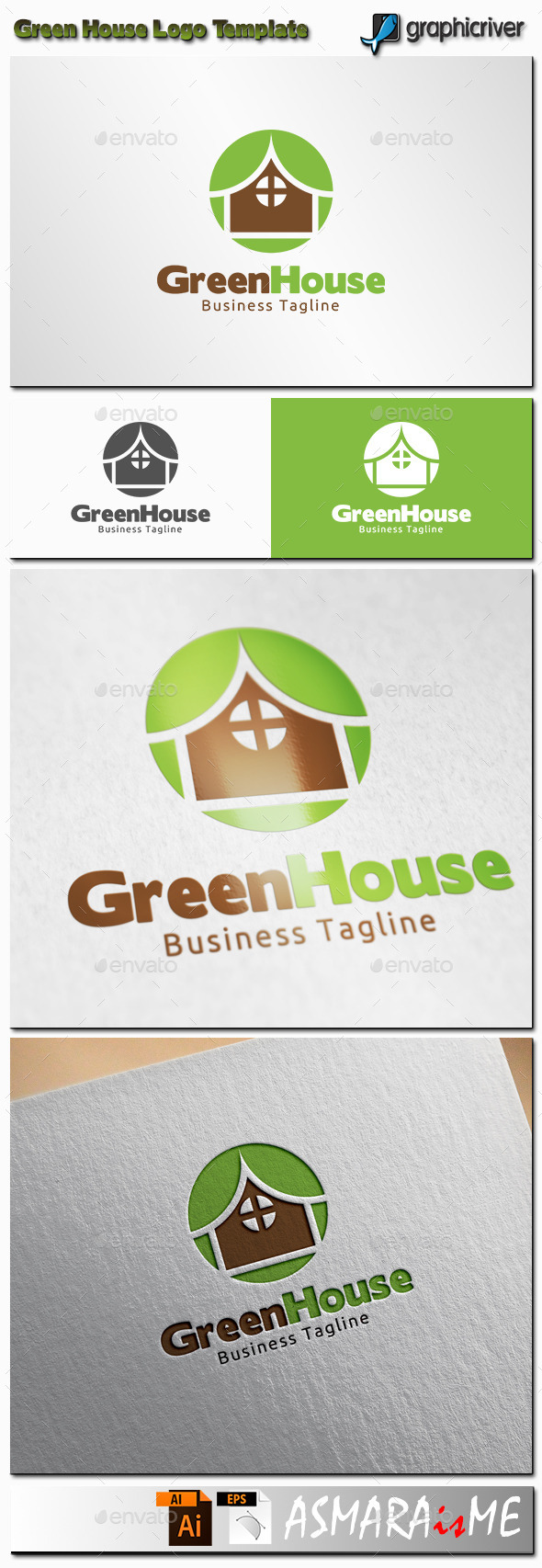 GraphicRiver Green House Logo 11361345 GraphicRiver Green House Logo 11361345