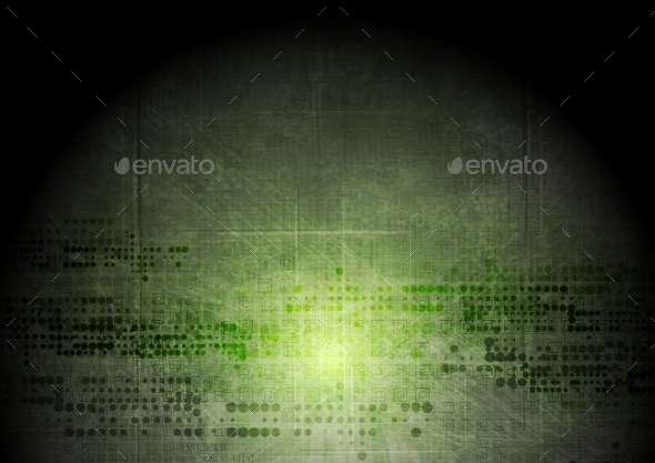 GraphicRiver Dark Green Grunge Tech Background 11361387 GraphicRiver Dark Green Grunge Tech Background 11361387