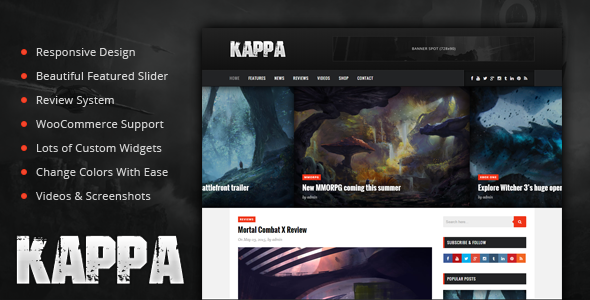 Download Kappa - A Gaming WordPress Theme