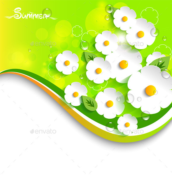 GraphicRiver Floral Summer Background 11363481 GraphicRiver Floral Summer Background 11363481