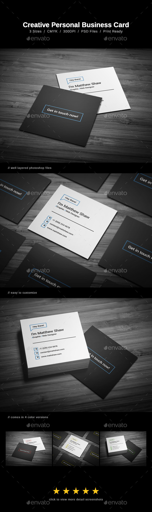 GraphicRiver Creative Personal Business Card 11364042 GraphicRiver Creative Personal Business Card 11364042