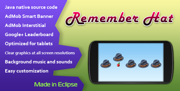 CodeCanyon Remember Hat Game with AdMob and Leaderboard 11364481 CodeCanyon Remember Hat Game with AdMob and Leaderboard 11364481