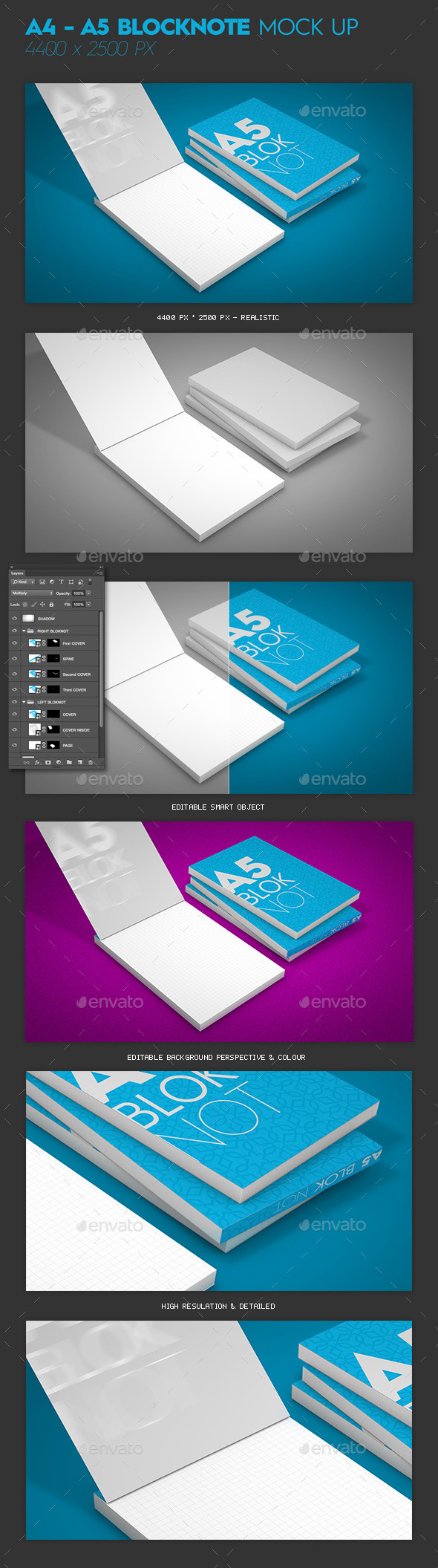 GraphicRiver A4 A5 Blocknote Mock-Up 11317097 GraphicRiver A4 A5 Blocknote Mock-Up 11317097