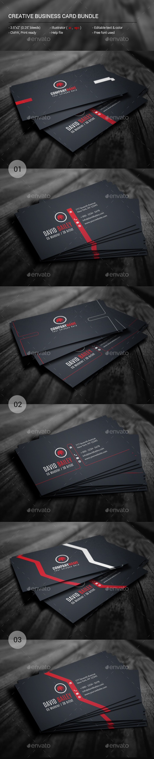 GraphicRiver Creative Business Card Bundle 11364589 GraphicRiver Creative Business Card Bundle 11364589