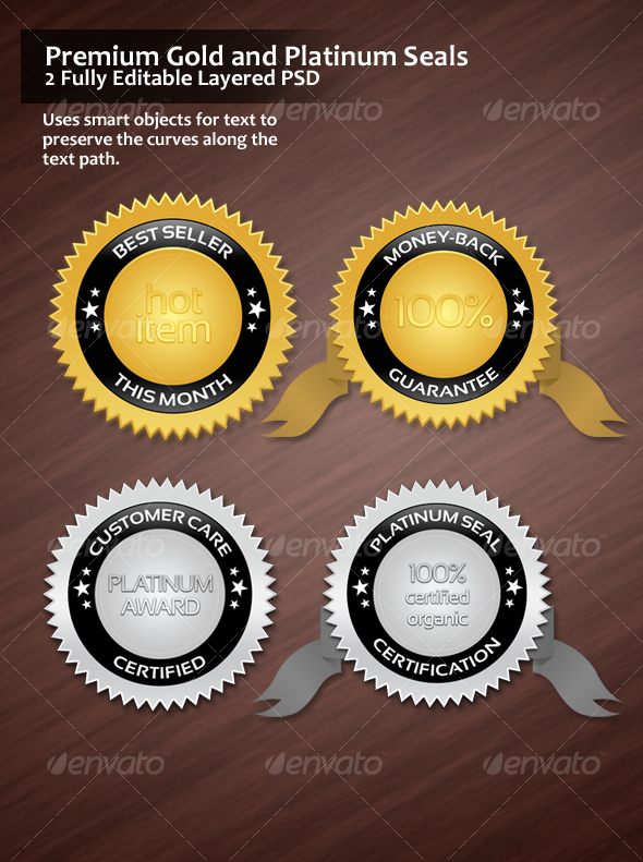 Premium Gold and Platinum Seals Premium Gold and Platinum Seals