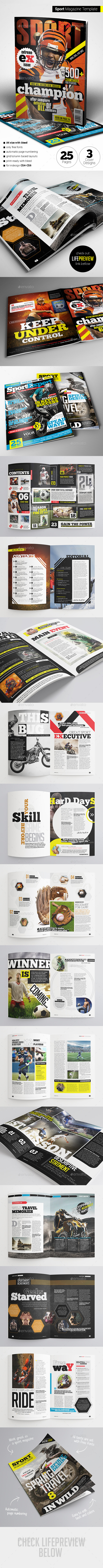 GraphicRiver Sport Magazine 11365002 GraphicRiver Sport Magazine 11365002