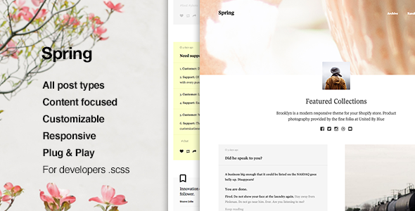 ThemeForest Spring Content Focus Premium Tumblr Theme 11366587 ThemeForest Spring Content Focus Premium Tumblr Theme 11366587
