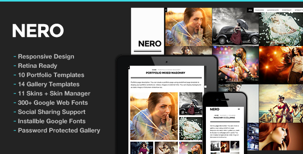 Nero Responsive Portfolio Photography Theme