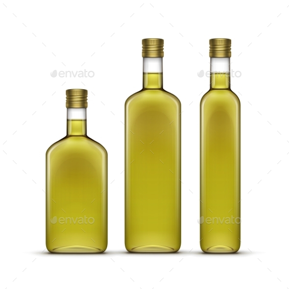 GraphicRiver Vector Set Of Olive Or Sunflower Oil Glass Bottles 11369496 GraphicRiver Vector Set Of Olive Or Sunflower Oil Glass Bottles 11369496