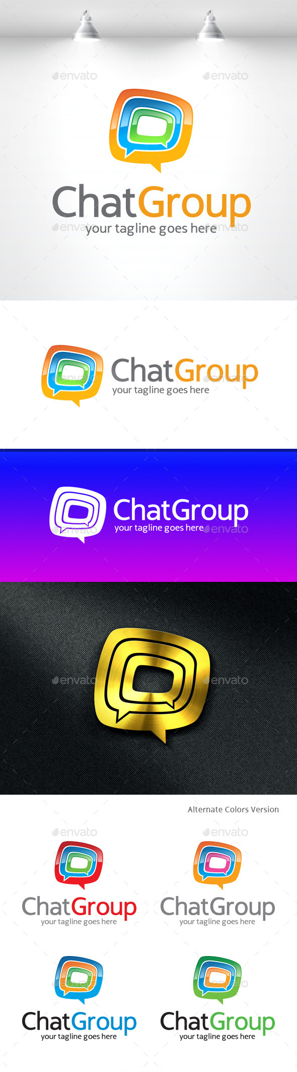 GraphicRiver Chat Group Logo 11370035 GraphicRiver Chat Group Logo 11370035