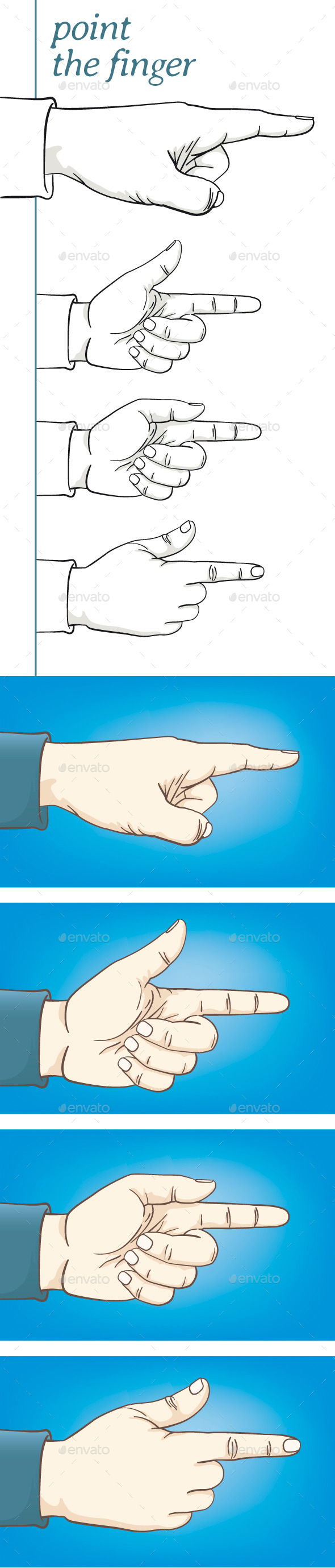 GraphicRiver Four Hands Pointing 11370058 GraphicRiver Four Hands Pointing 11370058