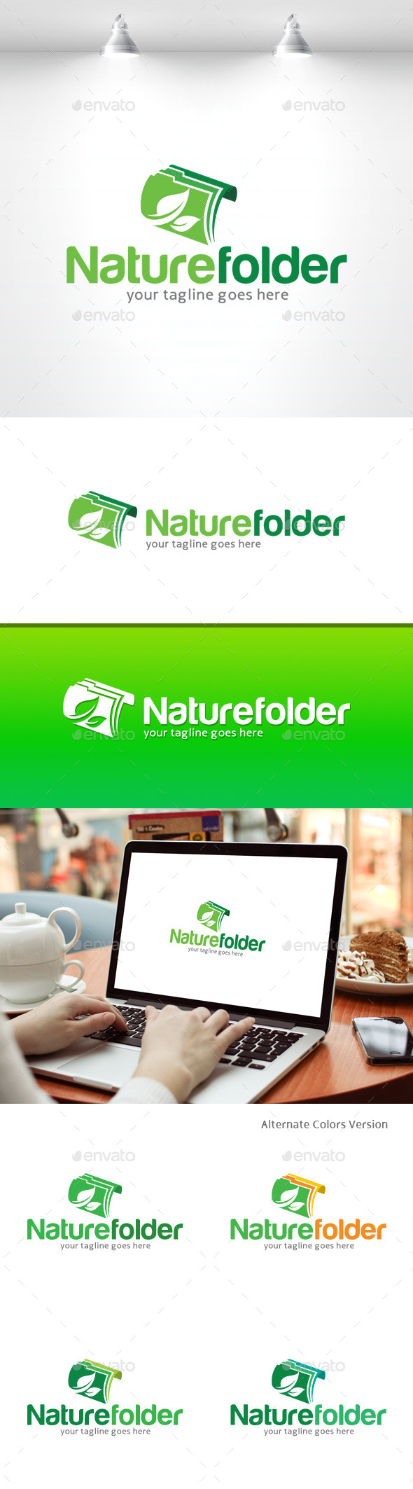 GraphicRiver Nature Folder Logo 11370208 GraphicRiver Nature Folder Logo 11370208