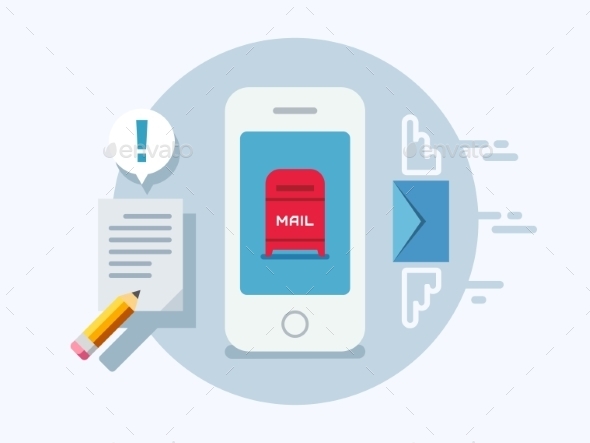 GraphicRiver Newsletter Notification On Smart Phone Screen Flat 11370222 GraphicRiver Newsletter Notification On Smart Phone Screen Flat 11370222